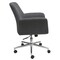 Officesource Bolster Collection Mid Back Swivel Chair with 5 Star Chrome Base 12887FGR - alternate 3